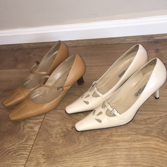 Tan and nude 1 inch heel with strap NOT A BUNDLE! - Picture 2 of 5